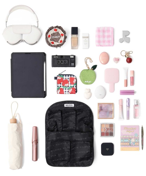 MILKFED.（ミルクフェド）の「BACKPACK ORGANIZER（エコバッグ/サブバッグ・レディース・ブラック・ONE SIZE）」の8枚目の写真