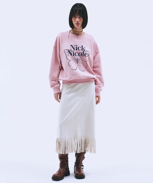 NICK&NICOLE(ニックアンドニコール)の「BUTTERFLY SIGNATURE SWEATSHIRT_PINK NAVY(スウェット・レディース・その他・FREE)」の3枚目の写真