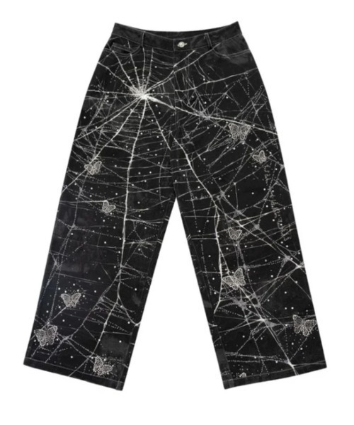 L.H.P(エルエイチピー)の「CFIERCE/フィアス/Spider Butterfly Rhinestone Jeans(デニムパンツ・レディース・ブラック・M/S)」の6枚目の写真