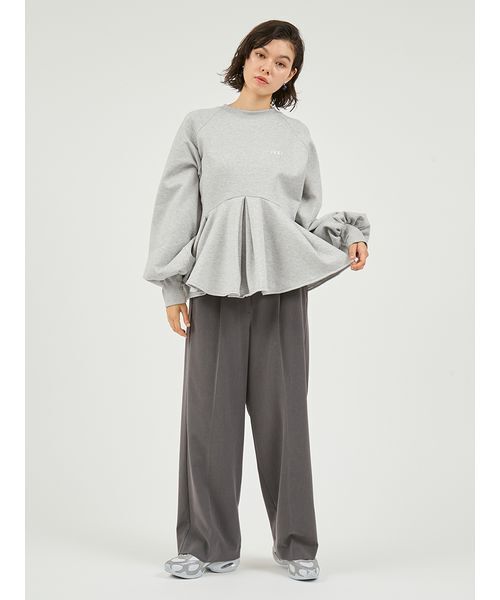 emmi(エミ)の「【セットアップ対応】ワイドレッグタックパンツ(その他パンツ・レディース・イエロー/オリーブ/グレー・0/1)」の12枚目の写真