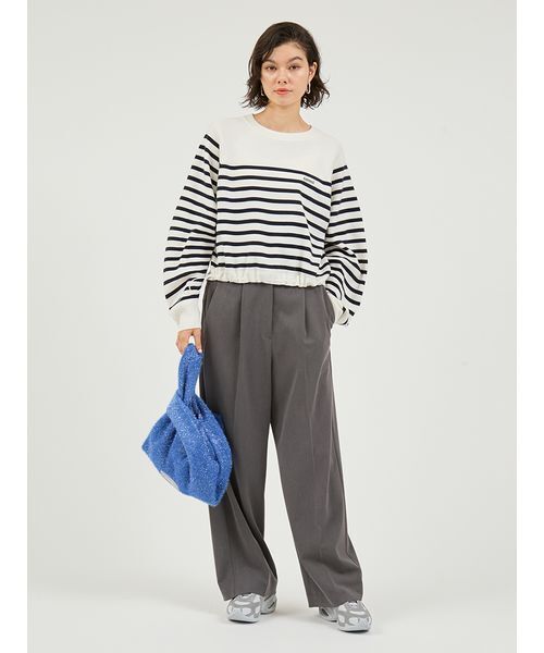 emmi(エミ)の「【セットアップ対応】ワイドレッグタックパンツ(その他パンツ・レディース・イエロー/オリーブ/グレー・0/1)」の13枚目の写真