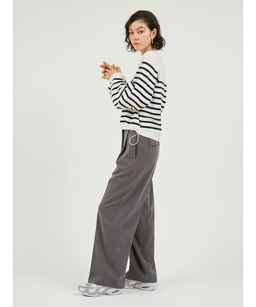 emmi(エミ)の「【セットアップ対応】ワイドレッグタックパンツ(その他パンツ・レディース・イエロー/オリーブ/グレー・0/1)」の15枚目の写真