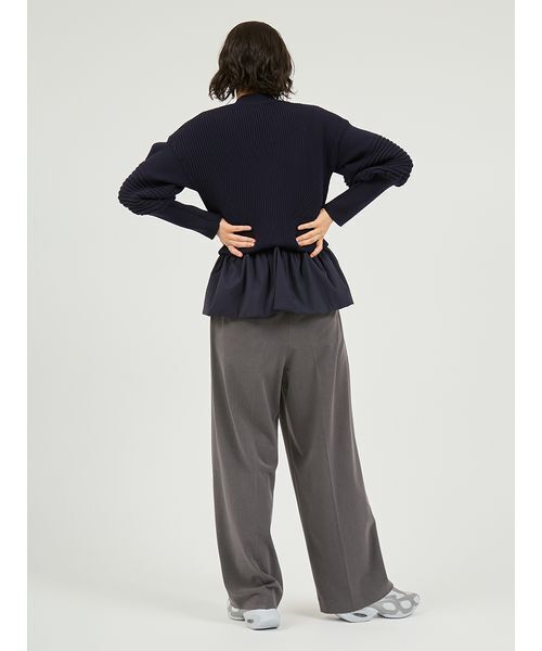 emmi(エミ)の「【セットアップ対応】ワイドレッグタックパンツ(その他パンツ・レディース・イエロー/オリーブ/グレー・0/1)」の18枚目の写真