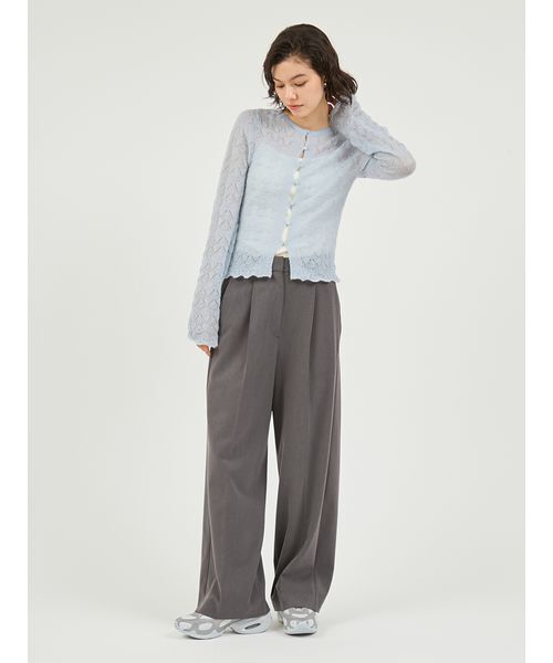 emmi(エミ)の「【セットアップ対応】ワイドレッグタックパンツ(その他パンツ・レディース・イエロー/オリーブ/グレー・0/1)」の20枚目の写真