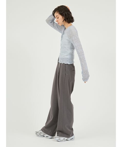 emmi(エミ)の「【セットアップ対応】ワイドレッグタックパンツ(その他パンツ・レディース・イエロー/オリーブ/グレー・0/1)」の21枚目の写真