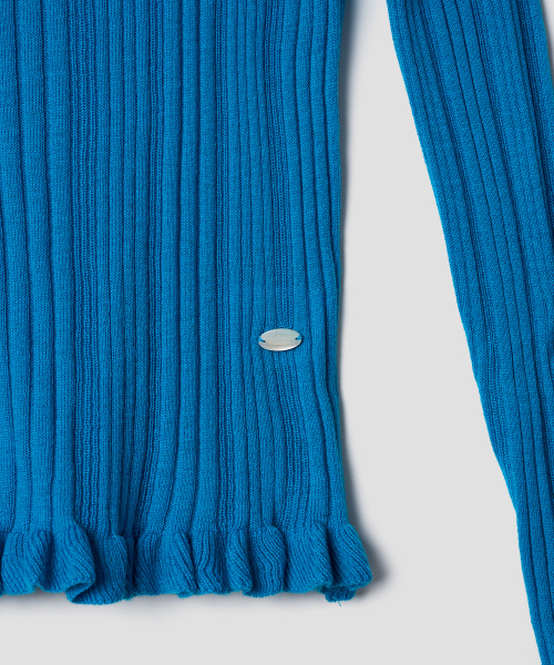 TTUDEMENT(トュードメント)の「BOATNECK RIB KNIT_TEAL BLUE(ニット/セーター・レディース・その他・FREE)」の7枚目の写真