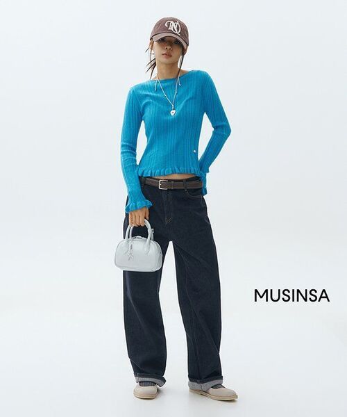 TTUDEMENT(トュードメント)の「BOATNECK RIB KNIT_TEAL BLUE(ニット/セーター・レディース・その他・FREE)」の9枚目の写真