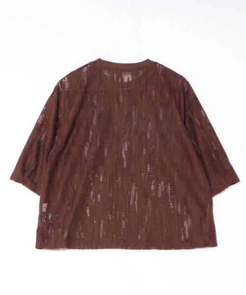 FIL DE FER(フィルデフェール)の「ランダムシアーJQ クルーネックTEE(Tシャツ/カットソー・レディース・ブラウン/ホワイト・FREE)」の7枚目の写真