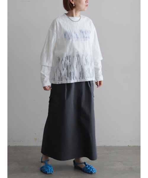 FIL DE FER(フィルデフェール)の「ランダムシアーJQ クルーネックTEE(Tシャツ/カットソー・レディース・ブラウン/ホワイト・FREE)」の21枚目の写真
