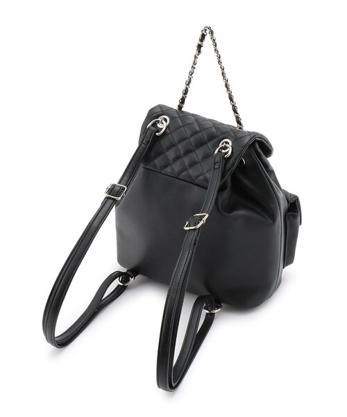 LOVETOXIC(ラブトキシック)の「キルティングミニリュック(バックパック/リュック・キッズ・アイボリー/ブラック・F)」の3枚目の写真