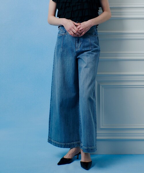 LOULOU WILLOUGHBY デニムバギーパンツ 01(S) インディゴ ◇【LOULOU WILLOUGHBY】デニムバギーパンツ（デニムパンツ）｜LOULOU