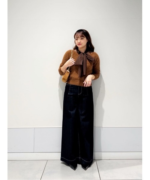 LOULOU WILLOUGHBY(ルルウィルビー)の「◇【LOULOU WILLOUGHBY】デニムバギーパンツ(デニムパンツ・レディース・インディゴブルー・1/2)」の2枚目の写真