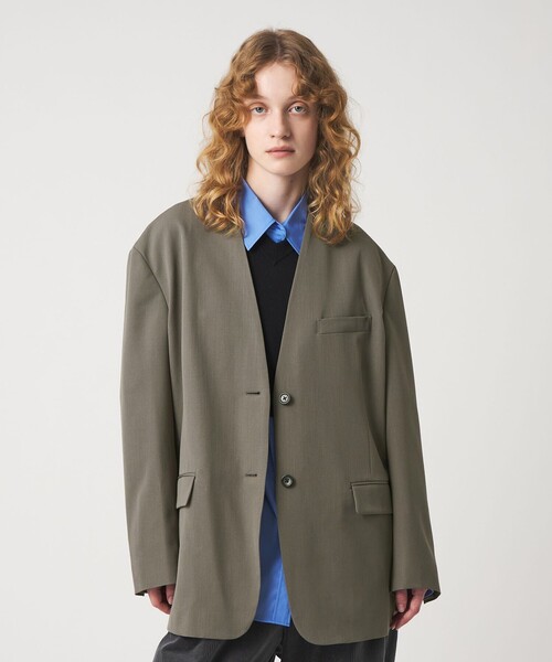 6(ROKU)＞ノーカラー ジャケット（ノーカラーコート）｜6（ロク）の