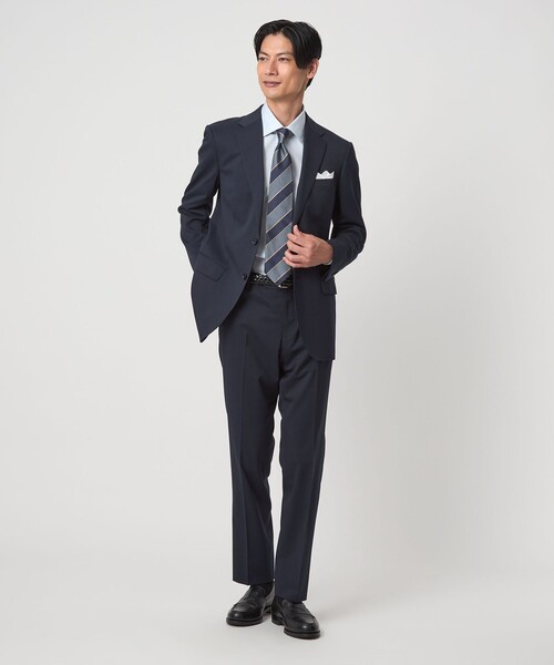 green label relaxing(グリーンレーベルリラクシング)の「コットン ナローストライプ ワイドカラー ドレスシャツ -イージーアイロン-(ビジネスシャツ・メンズ・ライトブルー/ベージュ/ライラック・38cm/37cm/43cm/42cm/41cm/40cm/39cm)」の7枚目の写真