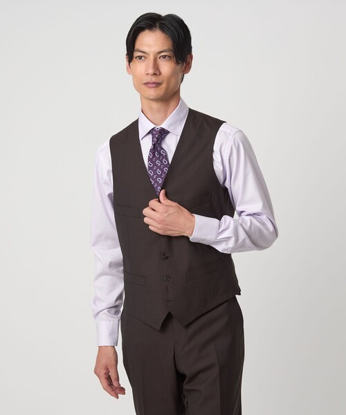green label relaxing(グリーンレーベルリラクシング)の「コットン ナローストライプ ワイドカラー ドレスシャツ -イージーアイロン-(ビジネスシャツ・メンズ・ライトブルー/ベージュ/ライラック・38cm/37cm/43cm/42cm/41cm/40cm/39cm)」の8枚目の写真