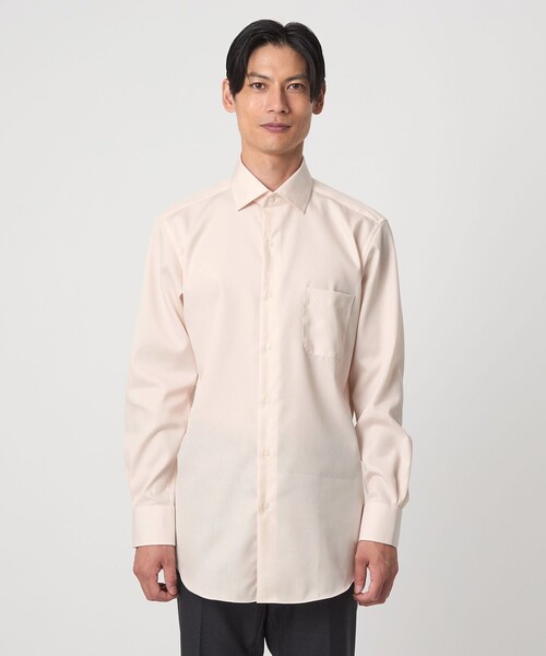 green label relaxing(グリーンレーベルリラクシング)の「コットン ナローストライプ ワイドカラー ドレスシャツ -イージーアイロン-(ビジネスシャツ・メンズ・ライトブルー/ベージュ/ライラック・38cm/37cm/43cm/42cm/41cm/40cm/39cm)」の11枚目の写真