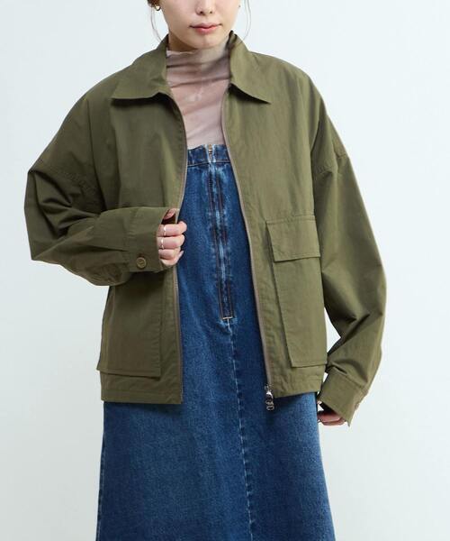 CONVERSE TOKYO（コンバーストウキョウ）の「BACK SPINDLE LOGO MILITARY SHIRT JACKET（ミリタリージャケット・レディース・ブラック/カーキ・SMALL/MEDIUM）」の5枚目の写真