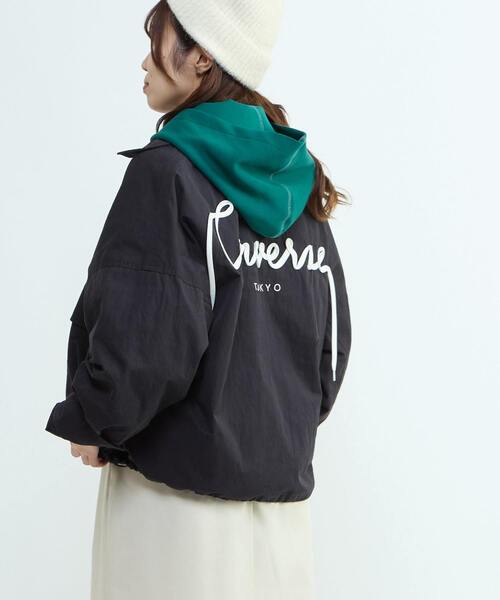 CONVERSE TOKYO（コンバーストウキョウ）の「BACK SPINDLE LOGO MILITARY SHIRT JACKET（ミリタリージャケット・レディース・ブラック/カーキ・SMALL/MEDIUM）」の21枚目の写真