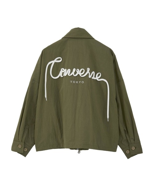 CONVERSE TOKYO（コンバーストウキョウ）の「BACK SPINDLE LOGO MILITARY SHIRT JACKET（ミリタリージャケット・レディース・ブラック/カーキ・SMALL/MEDIUM）」の13枚目の写真