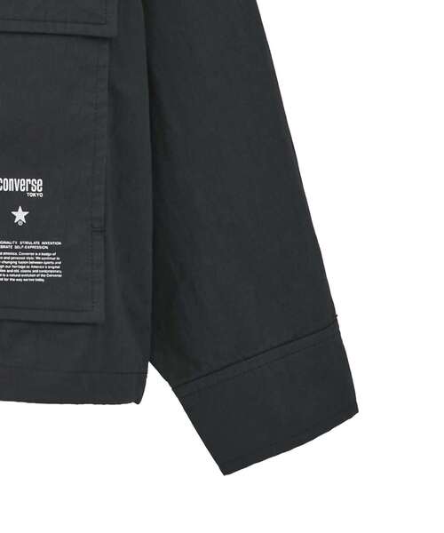 CONVERSE TOKYO（コンバーストウキョウ）の「BACK SPINDLE LOGO MILITARY SHIRT JACKET（ミリタリージャケット・レディース・ブラック/カーキ・SMALL/MEDIUM）」の17枚目の写真