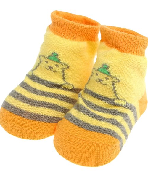 baby ampersand（ベビーアンパサンド）の「しろくま柄ソックス（ソックス/靴下・キッズ・グレー/イエロー・9/12）」の2枚目の写真