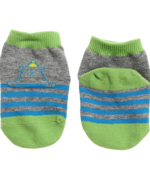 baby ampersand（ベビーアンパサンド）の「しろくま柄ソックス（ソックス/靴下・キッズ・グレー/イエロー・9/12）」の3枚目の写真