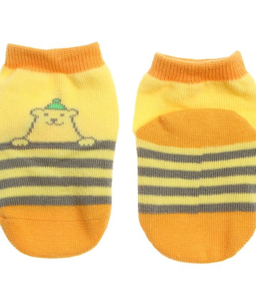 baby ampersand（ベビーアンパサンド）の「しろくま柄ソックス（ソックス/靴下・キッズ・グレー/イエロー・9/12）」の4枚目の写真