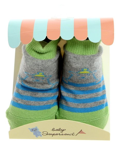 baby ampersand（ベビーアンパサンド）の「しろくま柄ソックス（ソックス/靴下・キッズ・グレー/イエロー・9/12）」の5枚目の写真