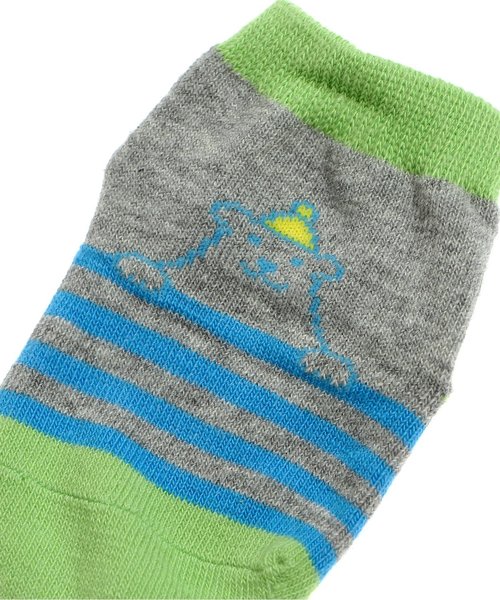 baby ampersand（ベビーアンパサンド）の「しろくま柄ソックス（ソックス/靴下・キッズ・グレー/イエロー・9/12）」の6枚目の写真