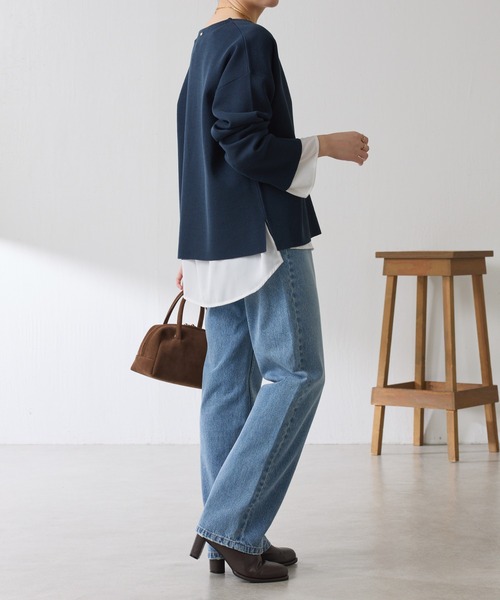 COLLAGE GALLARDAGALANTE（コラージュガリャルダガランテ）の「Q.anos/ストレートデニム（デニムパンツ・レディース・インディゴブルー/ブルー・0/1）」の12枚目の写真