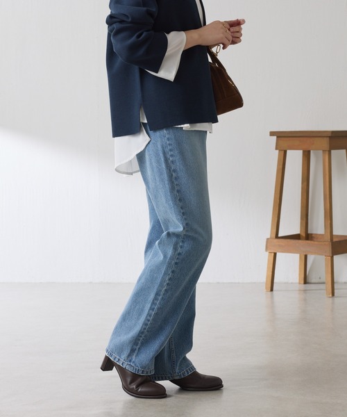 COLLAGE GALLARDAGALANTE（コラージュガリャルダガランテ）の「Q.anos/ストレートデニム（デニムパンツ・レディース・インディゴブルー/ブルー・0/1）」の15枚目の写真