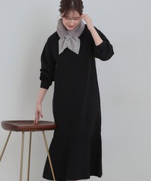 DRESKIP | スタイルがすっきりに見える 裾マーメイドニットワンピース(ワンピース)