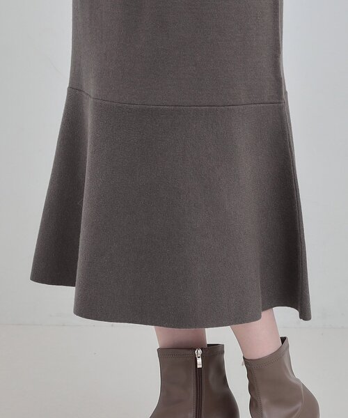 DRESKIP(ドレスキップ)の「【洗濯機可/S-LL】スタイルがすっきりに見える 裾マーメイドニットワンピース(ワンピース・レディース・ダークグレー/ブラック/ブラウン系その他・01/02/03/04)」の21枚目の写真