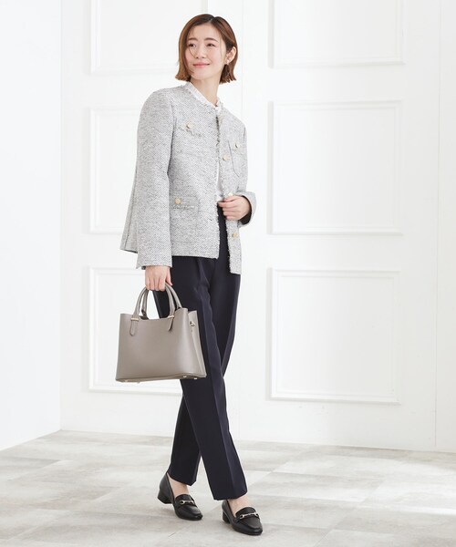 grove（グローブ）の「【人間工学】あおりメタルバー2WAYトート（トートバッグ・レディース・ブラック/シルバー系その他/ライトグレー・00）」の20枚目の写真