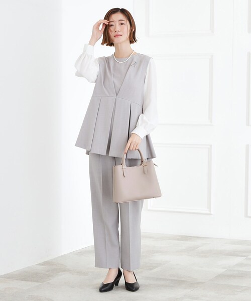 grove（グローブ）の「【人間工学】あおりメタルバー2WAYトート（トートバッグ・レディース・ブラック/シルバー系その他/ライトグレー・00）」の22枚目の写真