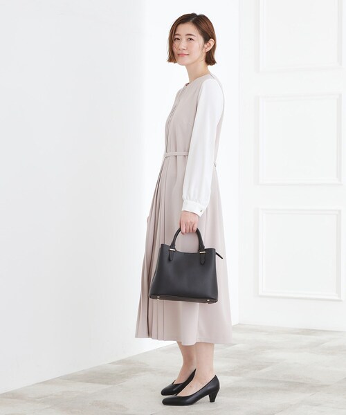 grove（グローブ）の「【人間工学】あおりメタルバー2WAYトート（トートバッグ・レディース・ブラック/シルバー系その他/ライトグレー・00）」の4枚目の写真