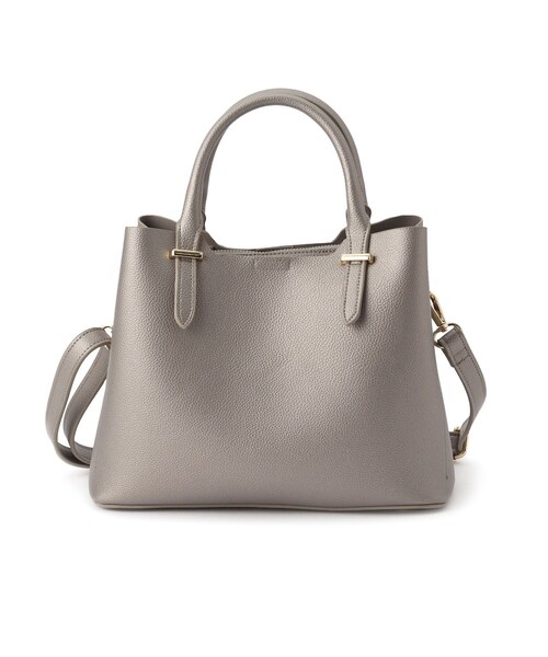 grove（グローブ）の「【人間工学】あおりメタルバー2WAYトート（トートバッグ・レディース・ブラック/シルバー系その他/ライトグレー・00）」の8枚目の写真