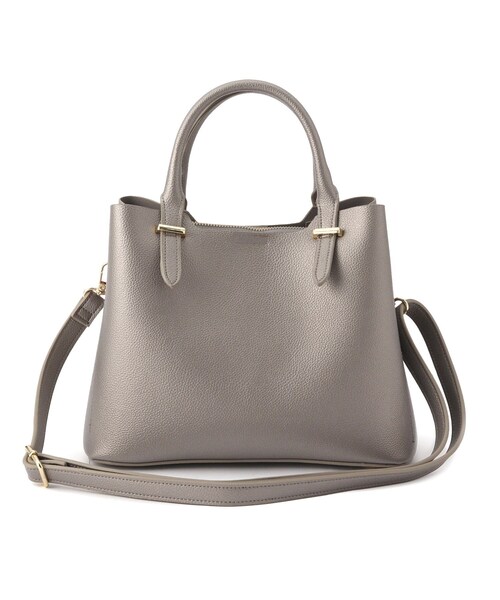 grove（グローブ）の「【人間工学】あおりメタルバー2WAYトート（トートバッグ・レディース・ブラック/シルバー系その他/ライトグレー・00）」の10枚目の写真