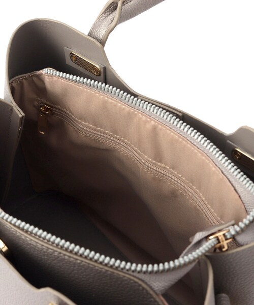 grove（グローブ）の「【人間工学】あおりメタルバー2WAYトート（トートバッグ・レディース・ブラック/シルバー系その他/ライトグレー・00）」の17枚目の写真