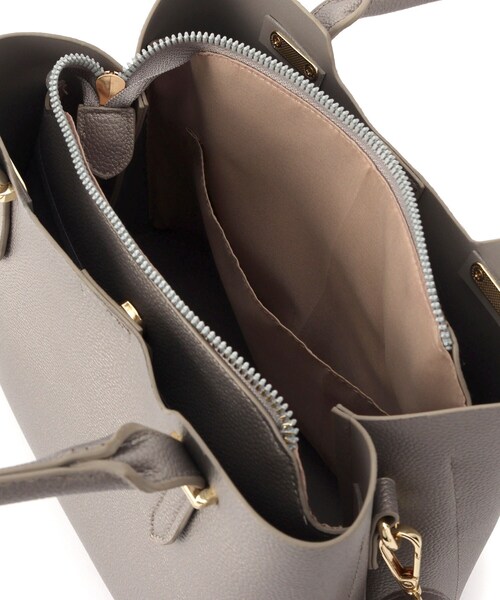 grove（グローブ）の「【人間工学】あおりメタルバー2WAYトート（トートバッグ・レディース・ブラック/シルバー系その他/ライトグレー・00）」の18枚目の写真