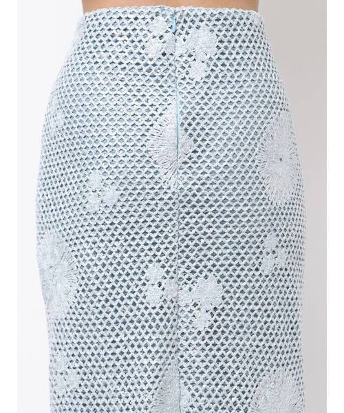 Ungrid(アングリッド)の「透かし編みスパンコールレイヤードスカート(スカート・レディース・オフホワイト/ブルー・FREE)」の7枚目の写真