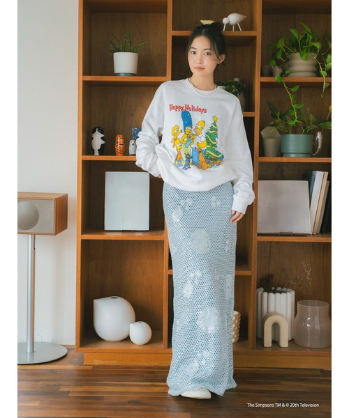 Ungrid(アングリッド)の「透かし編みスパンコールレイヤードスカート(スカート・レディース・オフホワイト/ブルー・FREE)」の18枚目の写真