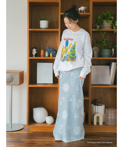 Ungrid(アングリッド)の「透かし編みスパンコールレイヤードスカート(スカート・レディース・オフホワイト/ブルー・FREE)」の20枚目の写真