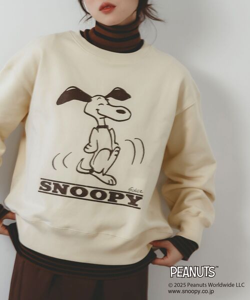 le.coeur blanc（ルクールブラン）の「【PEANUTS】ヴィンテージライクスウェット（スウェット・レディース・ダークグレー/ピンク/ブラウン/ブルー/アイボリー・38）」の11枚目の写真