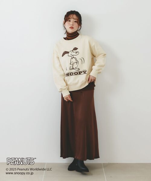 le.coeur blanc（ルクールブラン）の「【PEANUTS】ヴィンテージライクスウェット（スウェット・レディース・ダークグレー/ピンク/ブラウン/ブルー/アイボリー・38）」の13枚目の写真