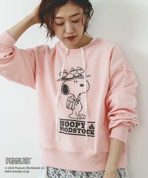 le.coeur blanc（ルクールブラン）の「【PEANUTS】ヴィンテージライクスウェット（スウェット・レディース・ダークグレー/ピンク/ブラウン/ブルー/アイボリー・38）」の19枚目の写真