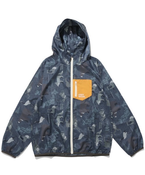 KRIFF MAYER（クリフメイヤー）の「【撥水・防汚】クリーネス総柄フードジャケット（その他アウター・メンズ・ネイビー/グレー/ナチュラル/オフホワイト・LARGE/MEDIUM/X-LARGE）」の4枚目の写真