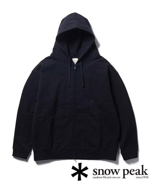 Snow Peak(スノーピーク)の「SNOWPEAK / スノーピーク Recycled Cotton Zip Up Parka(パーカー・メンズ・ブラック/アイボリー・MEDIUM/LARGE)」の2枚目の写真