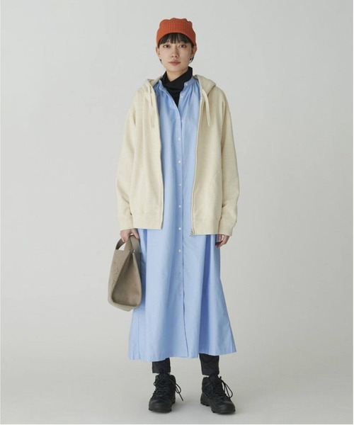 Snow Peak(スノーピーク)の「SNOWPEAK / スノーピーク Recycled Cotton Zip Up Parka(パーカー・メンズ・ブラック/アイボリー・MEDIUM/LARGE)」の5枚目の写真