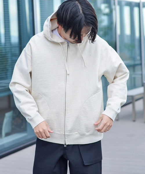 Snow Peak(スノーピーク)の「SNOWPEAK / スノーピーク Recycled Cotton Zip Up Parka(パーカー・メンズ・ブラック/アイボリー・MEDIUM/LARGE)」の8枚目の写真